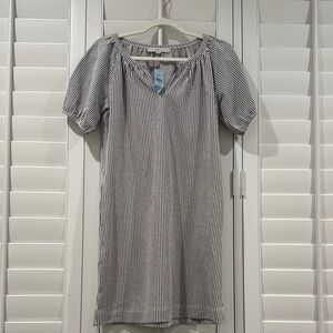 LOFT Navy and White Striped Top